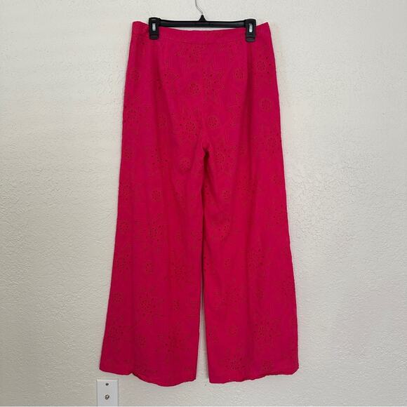 Jade by Johnny Was Joanna Eyelet Blazer Kolbie Pants Set Pink Love Potion S/M - Picture 8 of 11